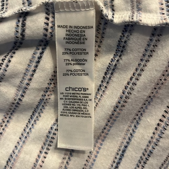 Chico’s Santa Fe Spliced Textured Asymmetrical  Tunic Size 3 - Picture 7 of 8